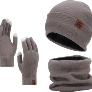 MAGIC STICK roll up beanie　3点セット Winter Beanie Scarf Gloves Set 3-piece Mysuntown 3-Piece Winter